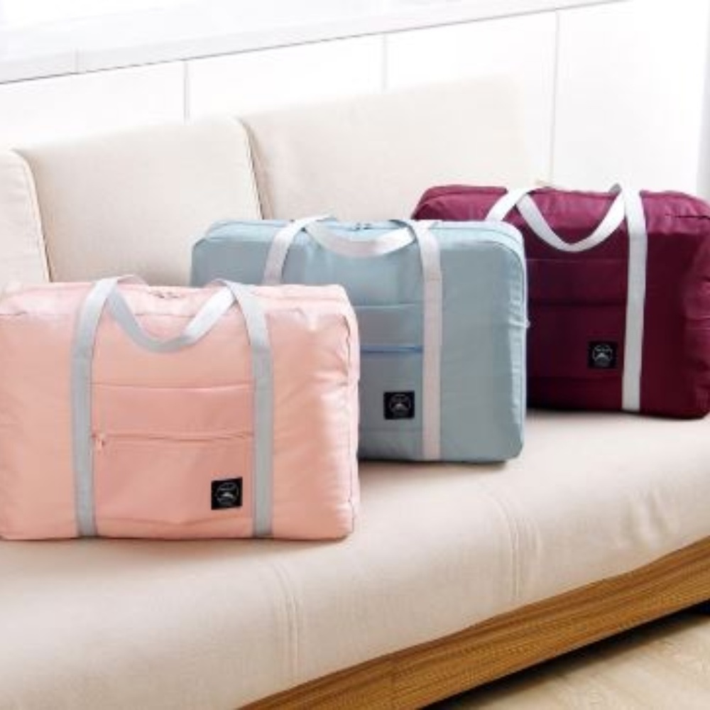 NEW Fold Travel Luggage Bag (Pink/Blue/Red/Navy) - Picture 7 of 8